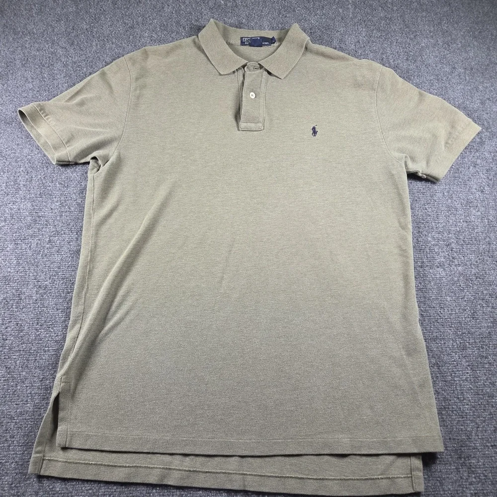 Polo Ralph Lauren Vintage Polo Shirt Men's Size Large Green Made in USA 90s